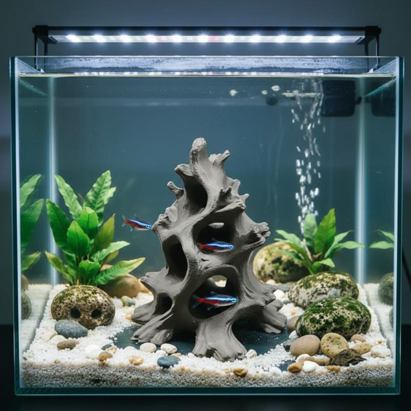 Aquarium Driftwood - 숨겨진 다중 구멍 드리프트우드 물고기 동굴