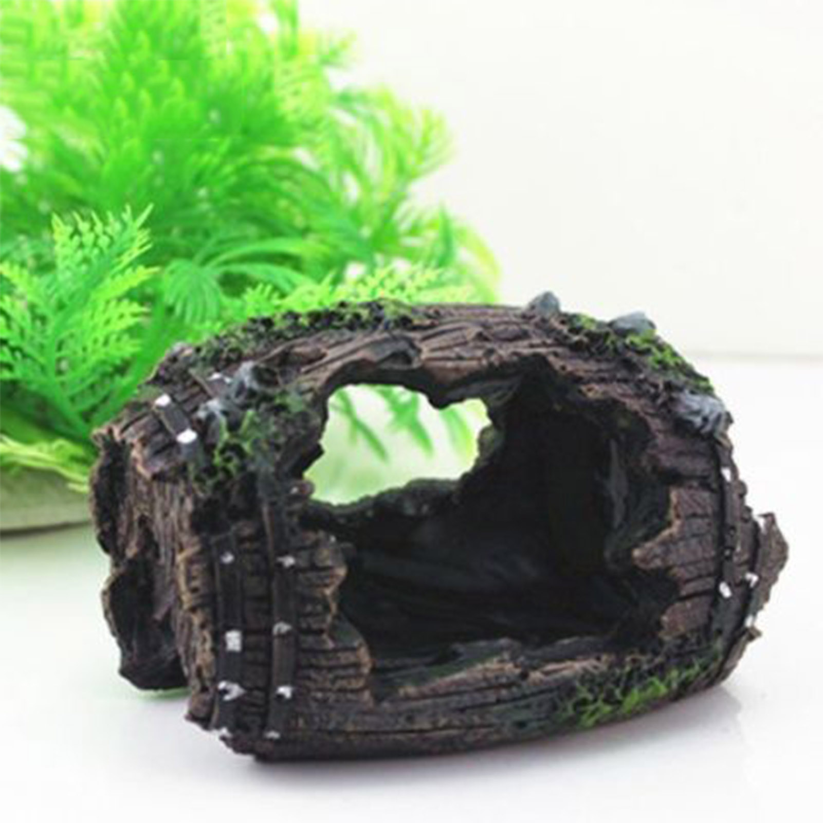 Aquarium Plant Substrate - 수족관 장식품 속이 빈 나무통 터널
