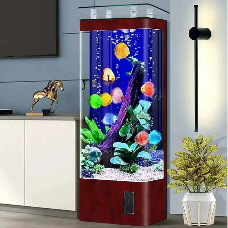 Aquarium Plant Substrate - 거실 바닥부터 천장까지 이어지는 가정용 수직