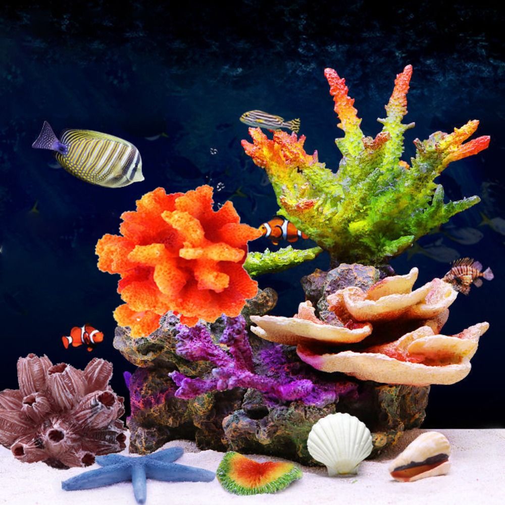 Aquarium Plant Substrate - 다채로운 1PC 실물 같은 인공 시뮬레이션