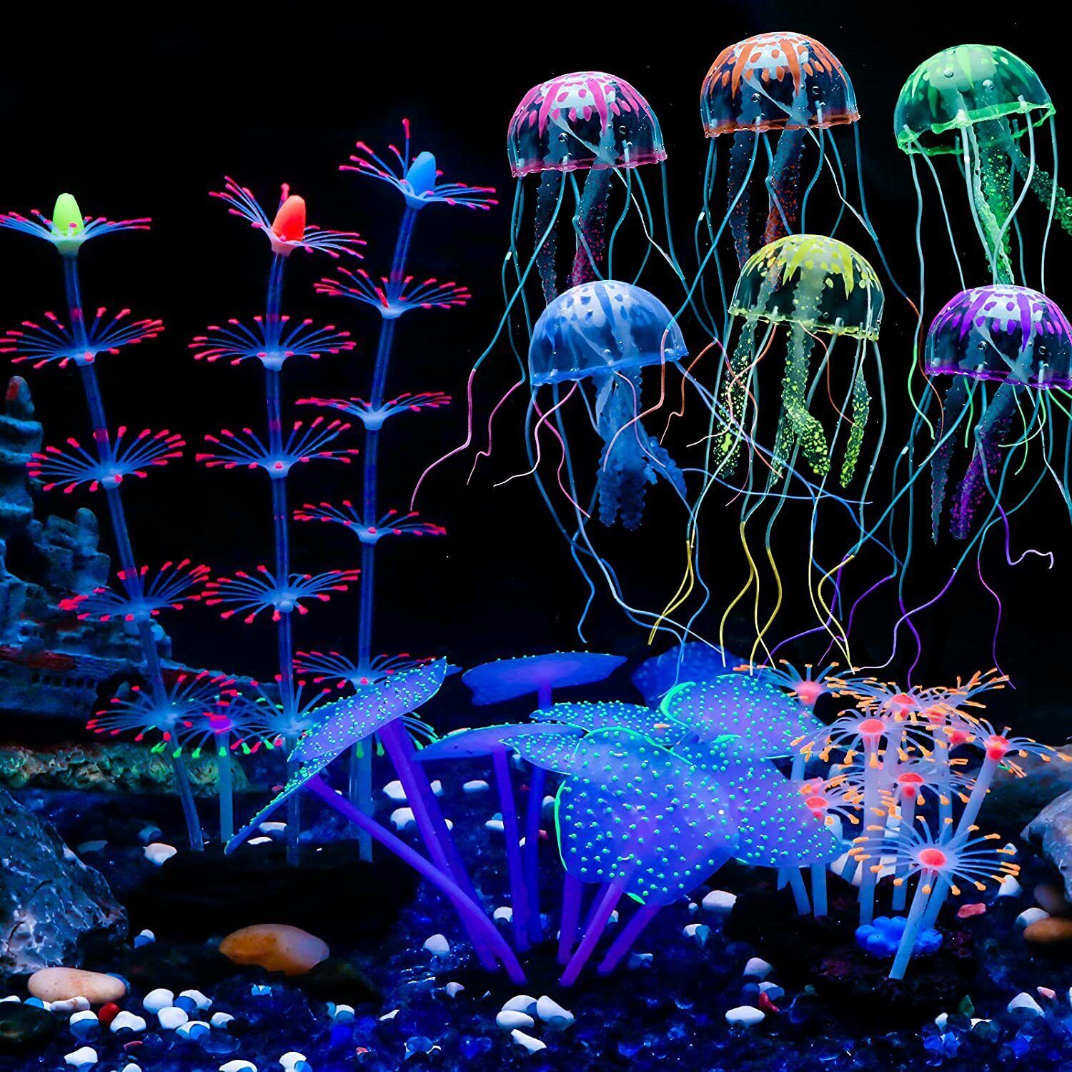 실리콘 발광 조경 인공 어항 물광 발광 산호 해바라기  - Live Plant Aquarium 리뷰 및 가격