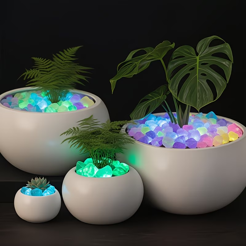 300PCS 빛나는 조약돌 세트, 0.9-1.5cm 수 - Plant Aquarium Pot 리뷰 및 가격