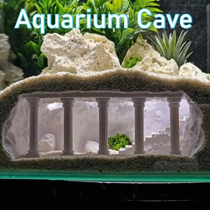 3D 프린팅 어항 동굴, 인공 로마 기둥 모양 물고기  - Aquarium Plants Live 리뷰 및 가격