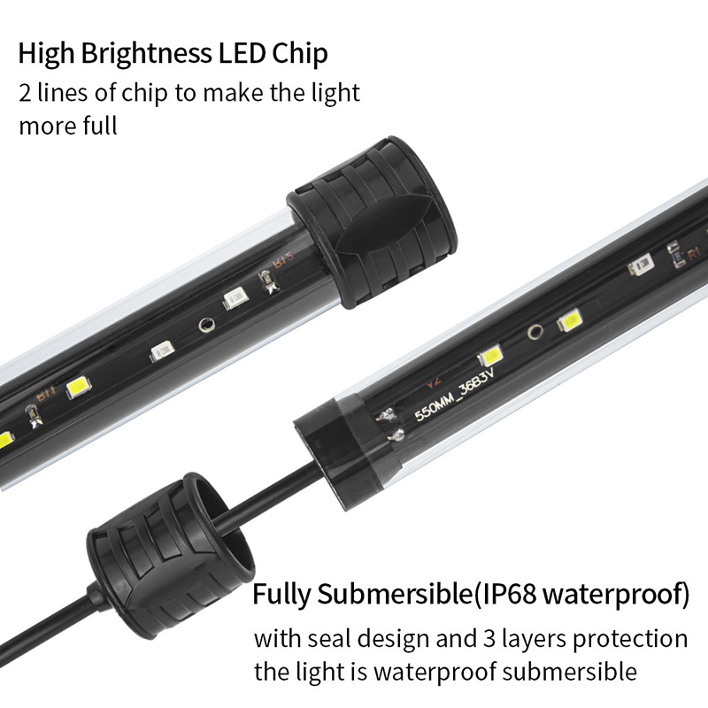 17-47CM USB 플러그 수족관 조명 LED 방수  - Aquarium Plant Light 리뷰 및 가격