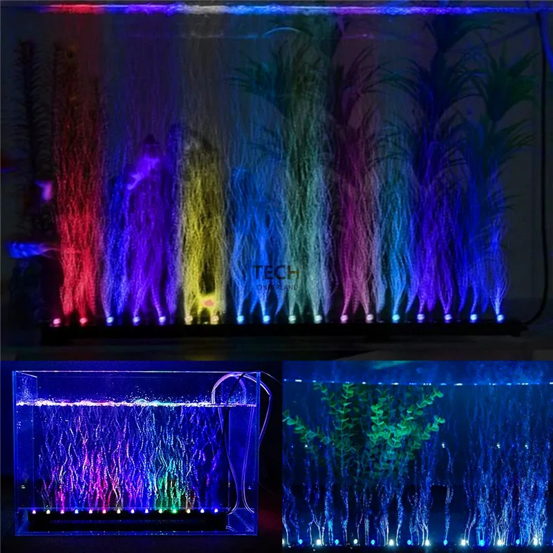 수족관 물고기 탱크 수중 잠수정 공기 버블 색상 변경  - Aquarium Plant Light 리뷰 및 가격