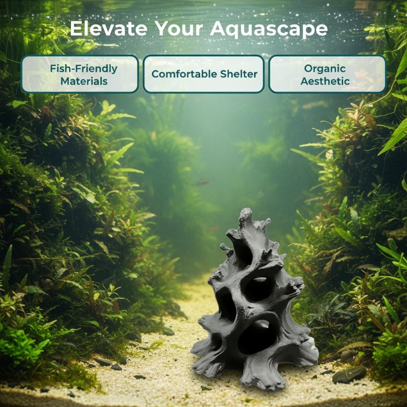 숨겨진 다중 구멍이 있는 천연 드리프트우드 물고기 굴, - Aquarium Plant Substrate 리뷰 및 가격