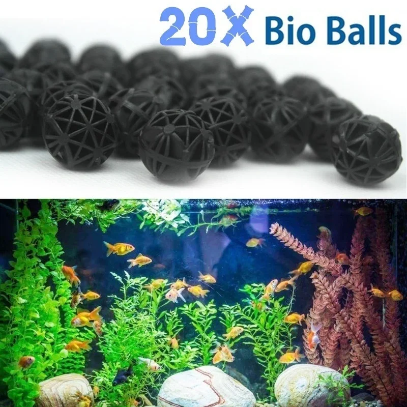 20Pcs 16mm 수족관 바이오 볼 필터 미디어 해양 - Aquarium Planted Tank Filter 리뷰 및 가격